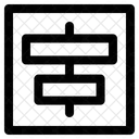 Horizontale Ausrichtung Symbol