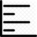 Horizontal Diagramm Analyse Symbol