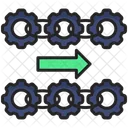 Horizontale Integration Geschaft Integration Symbol