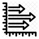 Horizontale Wachstumspfeile Wachstumspfeile Wachstumsdiagramm Symbol