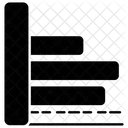 Horizontale Grafik Horizontales Diagramm Datenanalyse Symbol