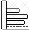 Horizontale Grafik Horizontales Diagramm Datenanalyse Symbol