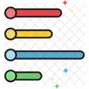 Horizontales Balkendiagramm  Symbol