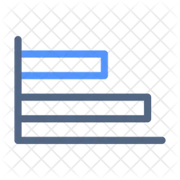 Horizontales Balkendiagramm  Symbol