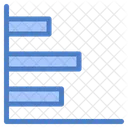 Horizontales Balkendiagramm Geschaftsdiagramm Leistung Symbol