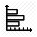 Horizontales Balkendiagramm  Symbol