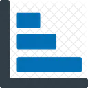 Horizontales Diagramm Balkendiagramm Symbol