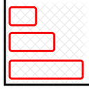 Horizontales Diagramm Symbol