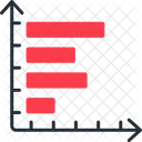 Horizontales Diagramm Daten Grafik Symbol