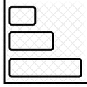 Horizontales Diagramm Balkendiagramm Symbol