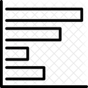 Horizontales Diagramm Balkendiagramm Analyse Symbol