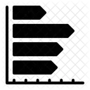 Horizontales Diagramm  Symbol