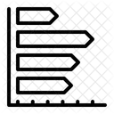 Horizontales Diagramm  Symbol