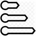 Horizontale Diagramm Geschaft Symbol