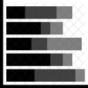 Horizontales Diagramm Mehrfach Symbol