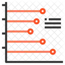 Horizontales Liniendiagramm Symbol