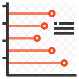 Horizontales Liniendiagramm  Symbol