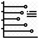 Horizontales Liniendiagramm Symbol