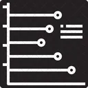 Horizontales Liniendiagramm Symbol