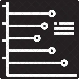 Horizontales Liniendiagramm  Symbol