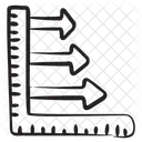 Horizontales Liniendiagramm Balkendiagramm Datenanalyse Symbol