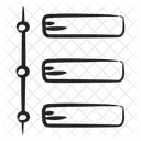 Horizontales Liniendiagramm Balkendiagramm Datenanalyse Symbol