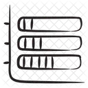 Horizontales Liniendiagramm Horizontales Liniendiagramm Balkendiagramm Symbol