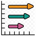 Horizontales Pfeildiagramm  Symbol