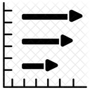 Horizontales Pfeildiagramm Horizontales Pfeildiagramm Datenanalyse Symbol