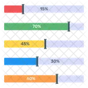 Geschaftsinfografik Statistisches Diagramm Horizontales Prozentdiagramm Symbol