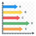 Geschaftsinfografik Statistisches Diagramm Horizontales Prozentdiagramm Symbol