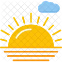 Horizonte Por Do Sol Nascer Do Sol Ícone