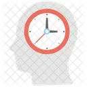 Cerveau Horloge Temps Icon