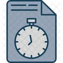 Horloge Document Fichier Icône
