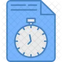 Horloge Document Fichier Icône