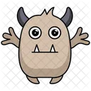Monster Horned Alien Icon