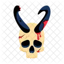 Horned Skull Scary Skull Demon Skull Icon