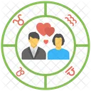 Amour Horoscope Relation Icône