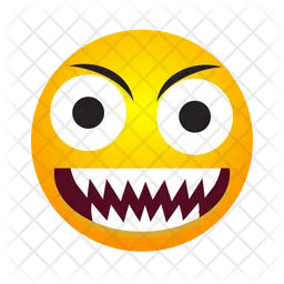 Horror Smiling Face Emoji Icon