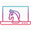 Horse Malware Laptop Symbol