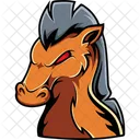 Horse Angry Animal Icon