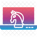 Horse Malware Laptop Symbol