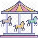 Amusement Ride Carousel Funfair Icon