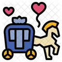 Horse Drawn Wedding  Icon