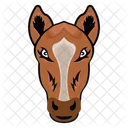 Horse Mascot Horse Face Caballus Head Icon