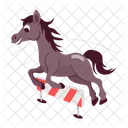 Horse Jumping Horse Cartoon Horse Stickers Icon