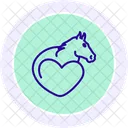 Horse love animal  Icon