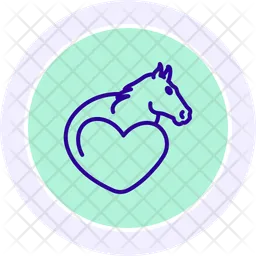 Horse love animal  Icon