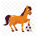 Horse Playing Horse Cartoon Horse Stickers Icon