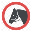 Horse Rider Warning Sign  Icon
